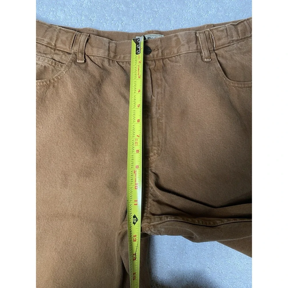 LL Bean Comfort Waist Relaxed Fit Khaki Pants Men's 38x32 Measured 36x30 Brown